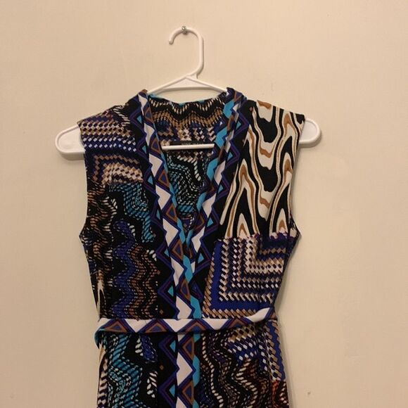 Nine West multicolored sleeveless dress Size 2 - Picture 2 of 9